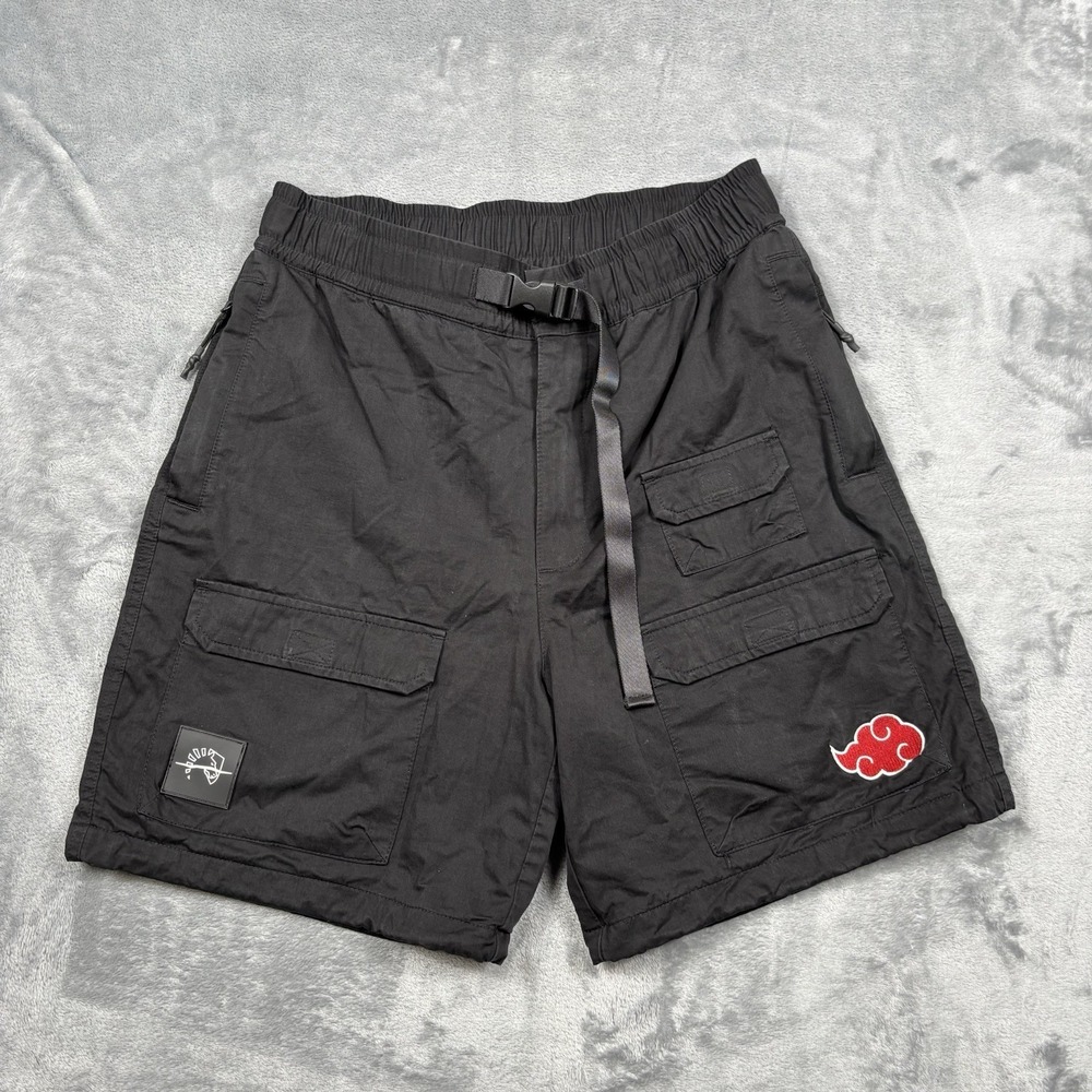 Team Liquid x Naruto Shippuden Cargo Tech Shorts Men Small Black Belted